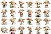 Whimsical Easter Sheep Clipart, an Illustration by Craft Nest (Thumbnail 6 of 11)