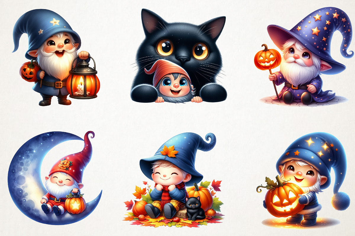 Halloween Cute Smiling Baby Gnome Su, an Illustration by RobertsArt (Photo 7 of 7)