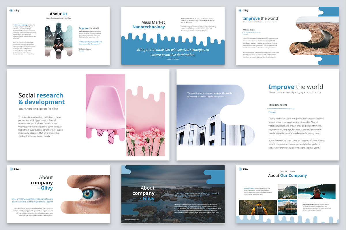 Glivy Modern Powerpoint Template, a Presentation Template by Reshapely (Photo 10 of 15)
