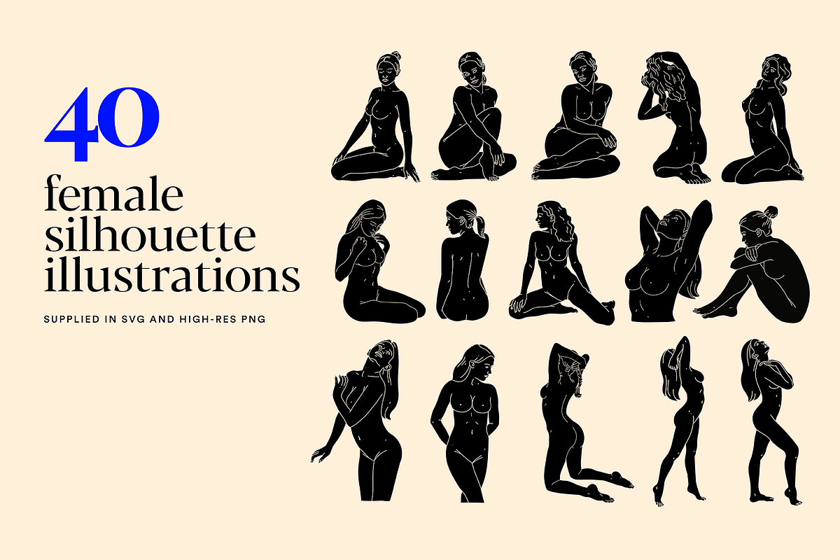 Female Bodies - Silhouette Art Set, a Decorative Illustration by Rough Edges Supply Co. (Photo 3 of 9)