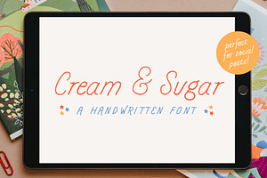 Cream And Sugar - A Handwritten Font