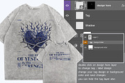 oversize Washed T Shirt PSD Mockup, a Shirt Mockup by NH graphic (Thumbnail 4 of 4)