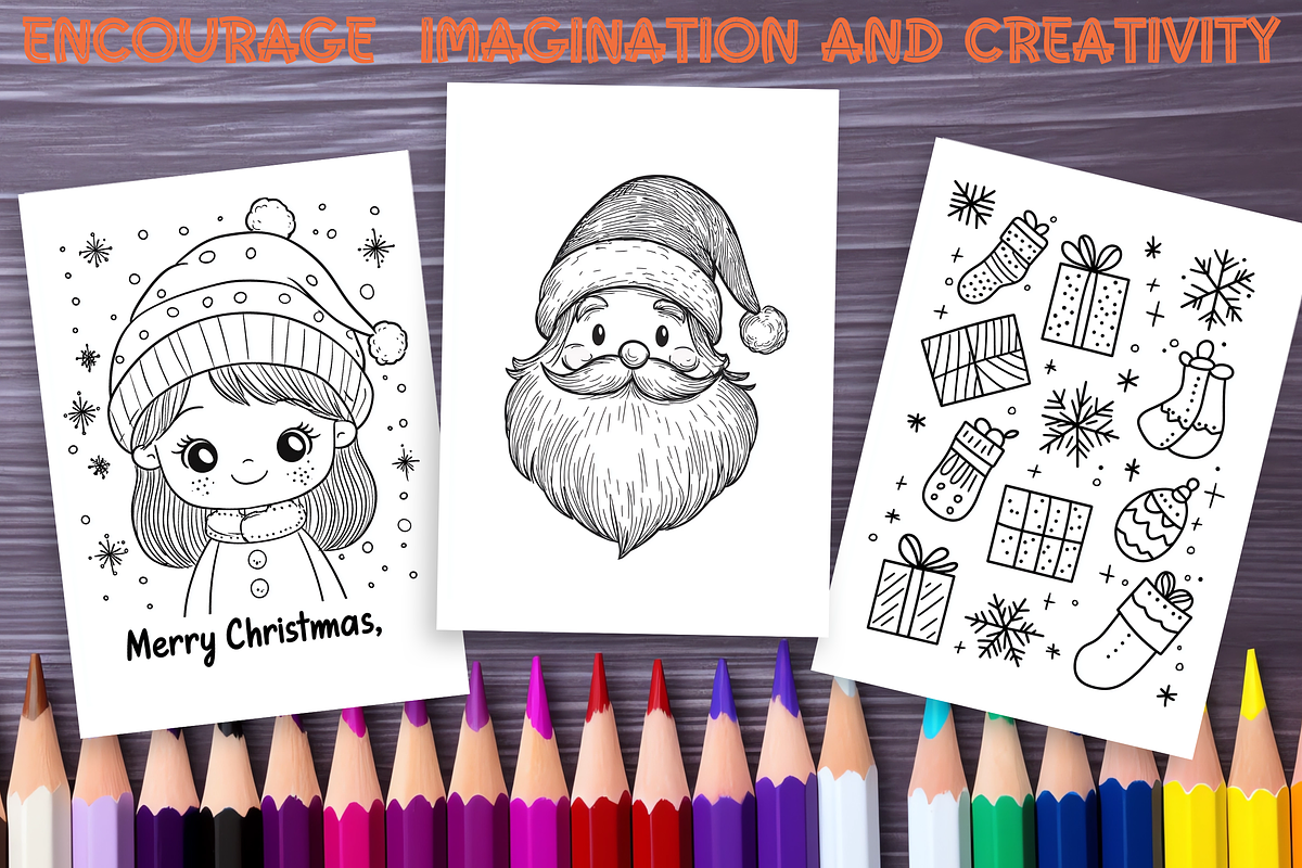 Christmas Coloring Book for Kids, a Seasonal Illustration by LA Design (Photo 5 of 10)