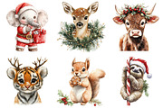 Christmas Animals Clipart, an Illustration by Daily.Designs (Thumbnail 4 of 5)