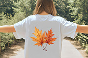 Watercolor Autumn Leaves Clipart, an Illustration by CrexoraLab (Thumbnail 5 of 5)