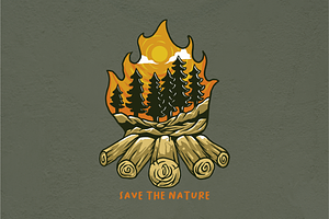 SAVE THE NATURE, an Object Illustration by Ngaula Std.