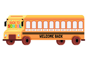 'Welcome Back To School' Bus Banner