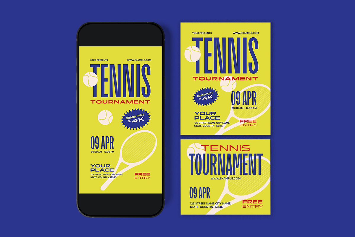 Tennis Tournament Flyer, a Flyer Template by graphicook (Photo 3 of 3)