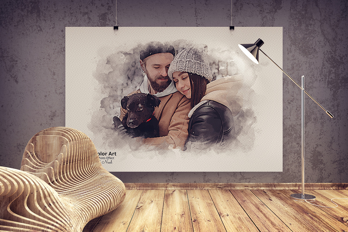 Editable Watercolor Photoshop Effect, an Action Add-On by Photoshop Action (Photo 2 of 17)