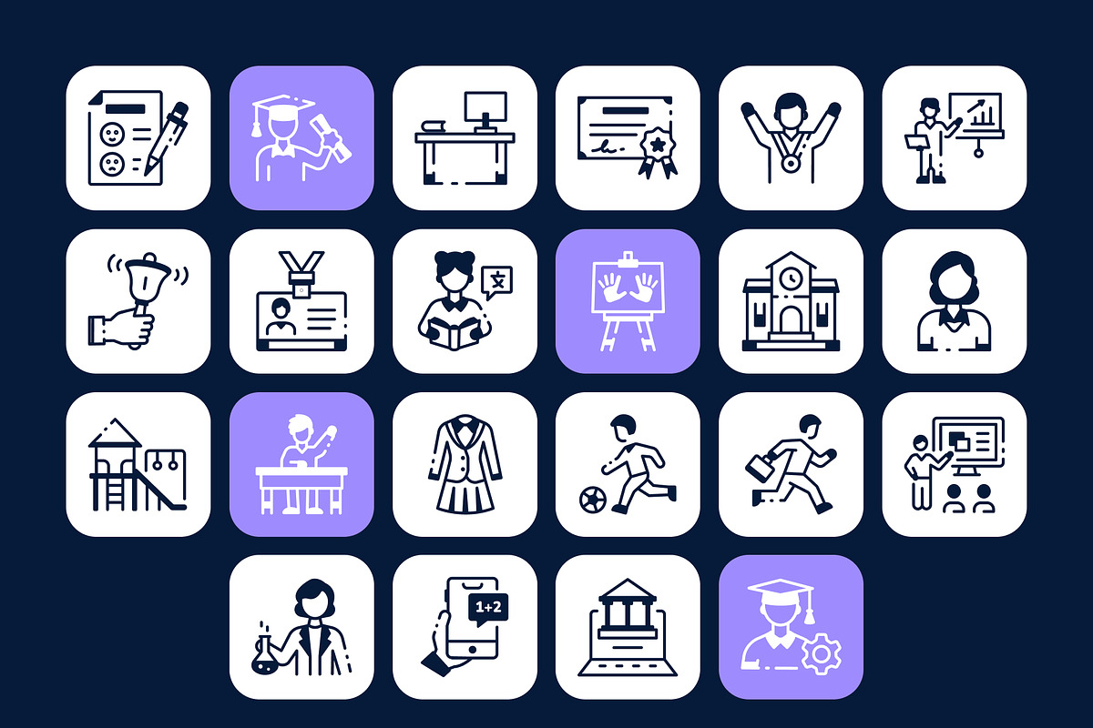 School Education Icons Set, a Solid Icon by Vectors Market (Photo 8 of 8)