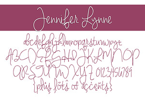 Jennifer Lynne Font Family