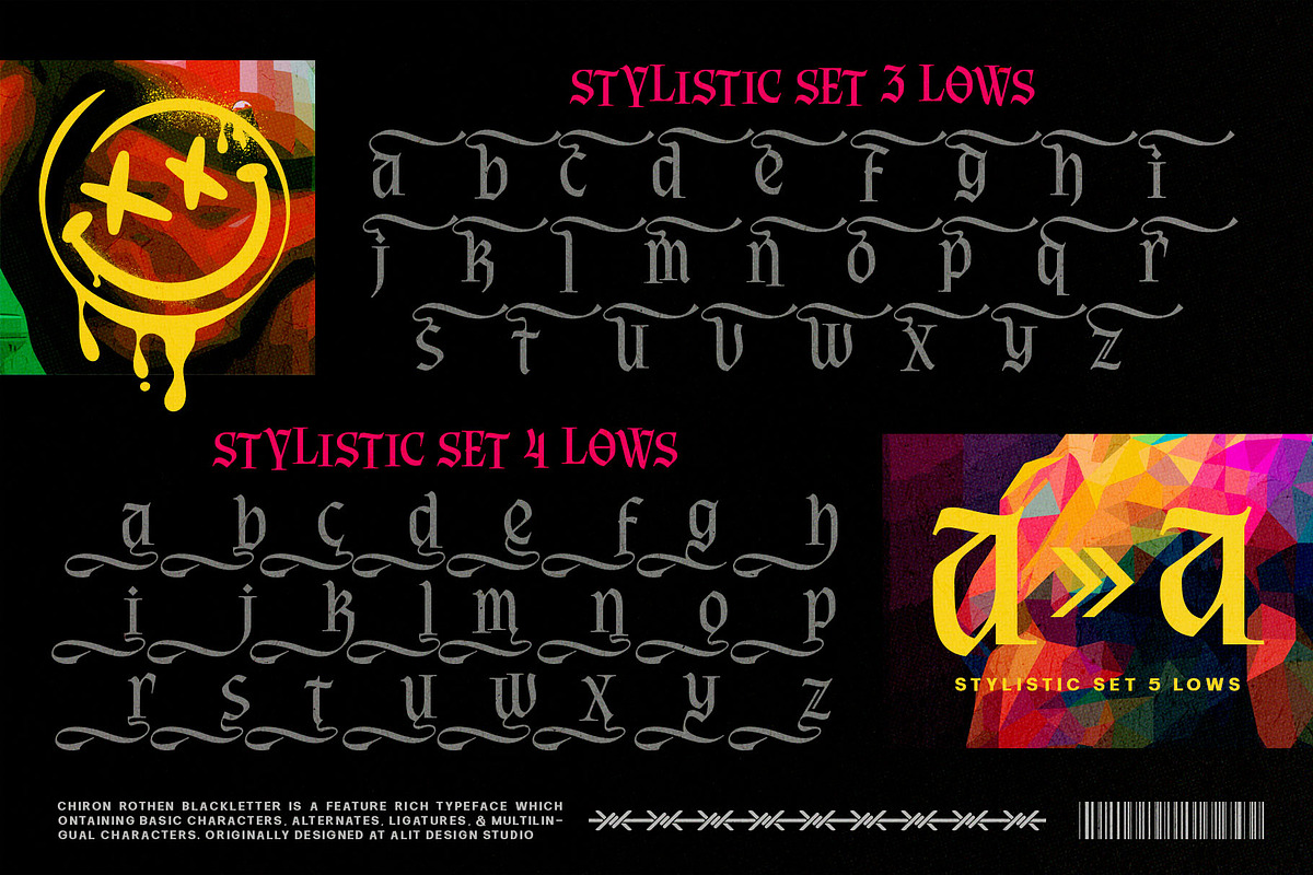 Chiron Rothen Typeface, a Blackletter Font by alit design (Photo 14 of 20)