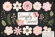 Soft Pink Flowers Clipart, an Illustration by Amanda Ilkov (Thumbnail 2 of 4)