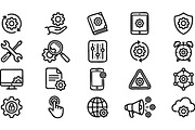 Tech Gear Icon Set, an Illustration by designvectx (Thumbnail 2 of 3)