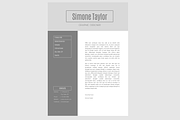 The Simone Resume Pack - Grey, a Resume Template by LeArt (Thumbnail 4 of 4)