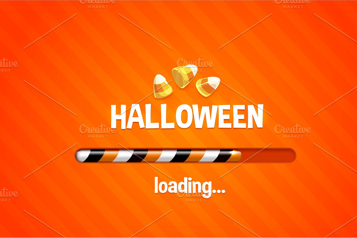 Halloween loading bar, holiday, a Technology Illustration by Vector Tradition (Photo 3 of 3)