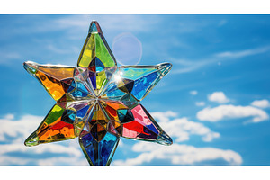 vibrant decorative star ai generated, a Background Photo by pikepicture
