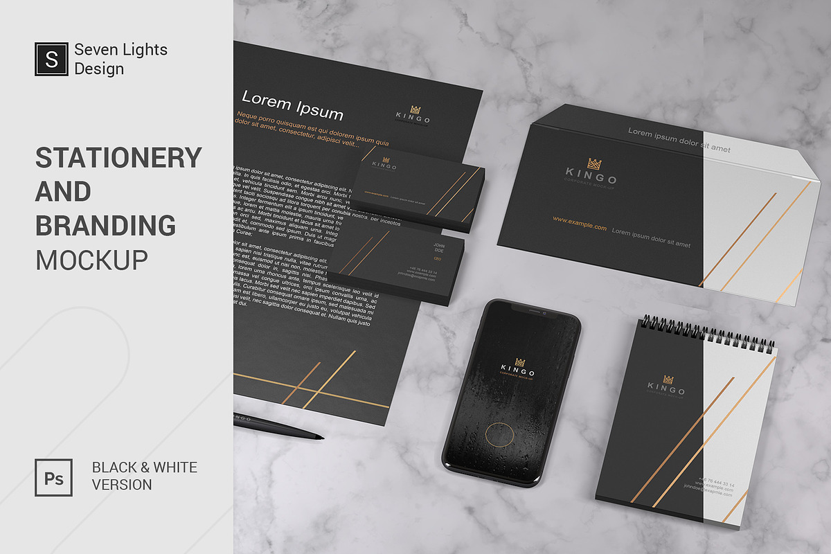 Stationery and Branding Mockup #2, a Product Mockup by Seven Lights (Photo 1 of 5)