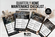 Quarterly Home Maintenance Checklist, a Print Template by CreativeVinesStore (Thumbnail 1 of 7)