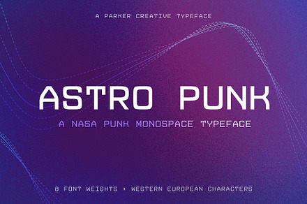 Astro Punk - NASA Punk Mono Font, a Sans Serif Font by Parker Creative