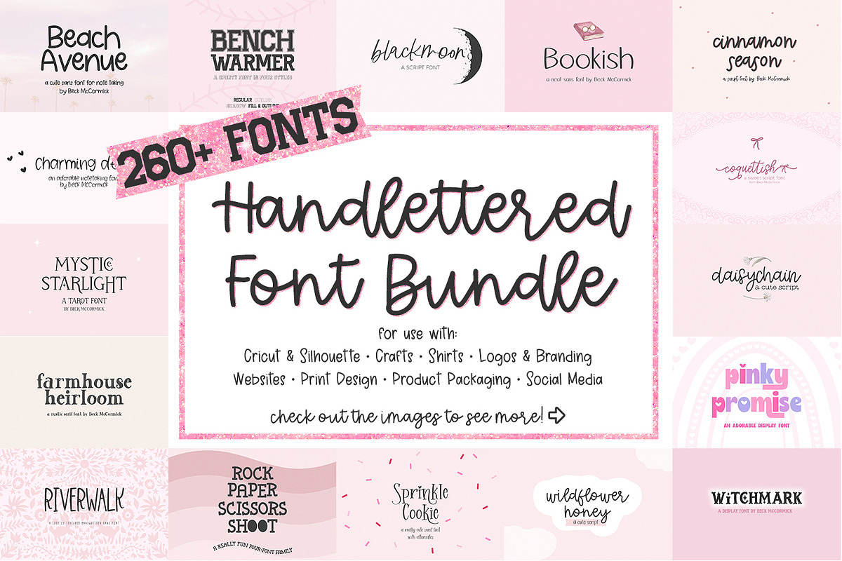 Handlettered Font Bundle, Volume 2, a Handwritten Font by Beck McCormick (Photo 1 of 15)