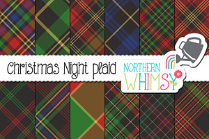 Christmas Plaid - Seamless Diagonal, a Pattern Graphic by Northern Whimsy Design