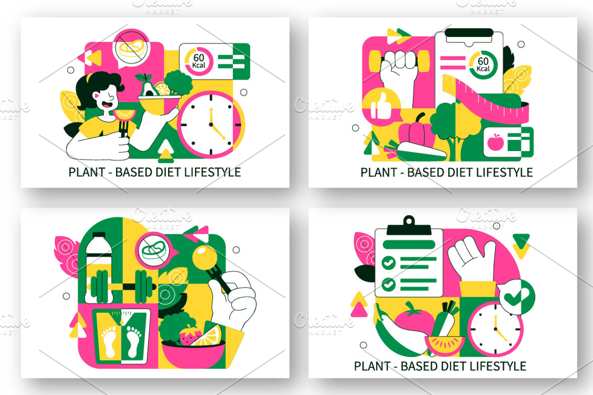 10 Plant Based Diet Lifestyle, a Food Illustration by denayunebgt (Photo 2 of 4)