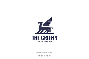 Modern Monochrome Mythical Griffin, a Branding & Logo Template by Artnivora.Std