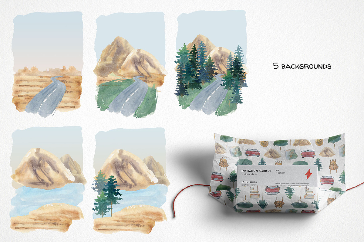 Watercolor travel bundle, summer set, a Person Illustration by LyubovZaytseva (Photo 17 of 20)