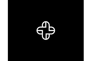 A cross minimalistic logo. Plus icon, an Object Illustration by Bureau