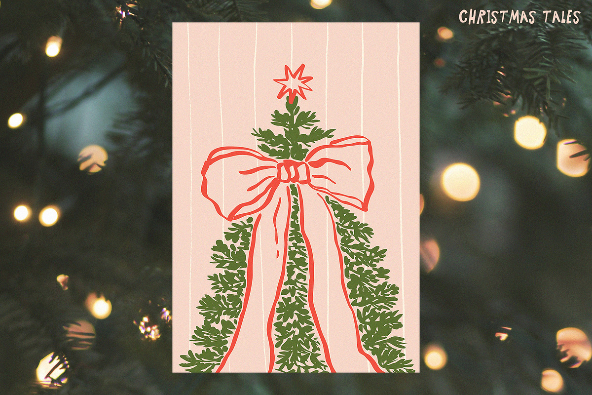 Whimsical Christmas hand drawn set, a Seasonal Illustration by Madiwaso (Photo 3 of 12)