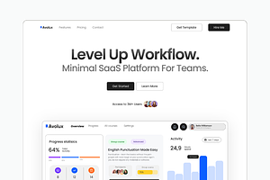 Avolux - SAAS Framer Template, a Landing Page Template by Hammad Arif
