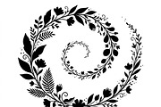 50 Elegant Floral Leaf Spiral Frame, a Decorative Illustration by Amazin_art (Thumbnail 29 of 39)