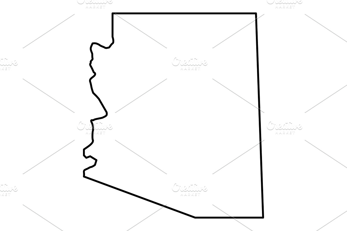 Arizona map, an Illustration by Mark1987
