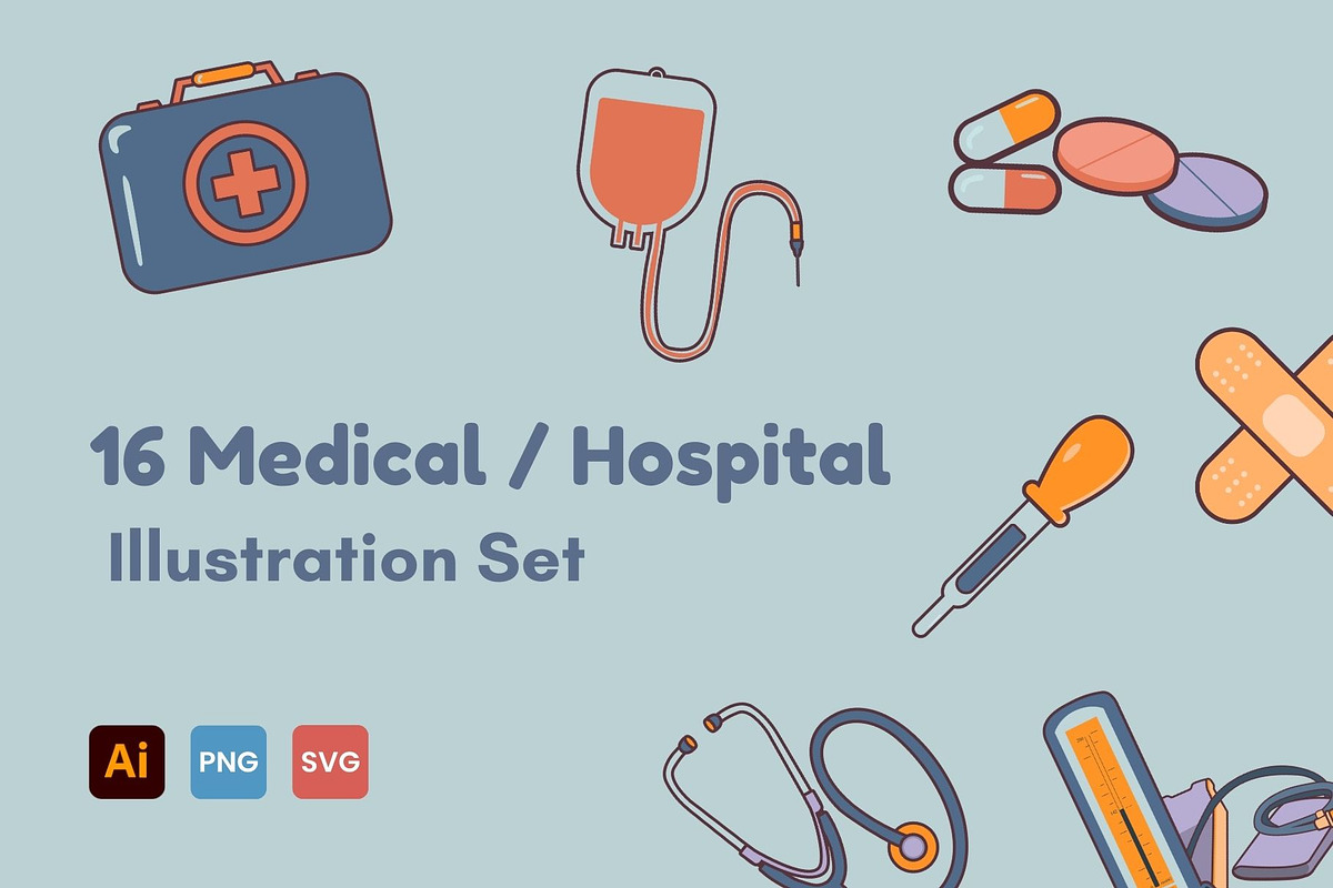 Medical Illustration Set, a Healthcare Illustration by GravitaSign (Photo 1 of 2)