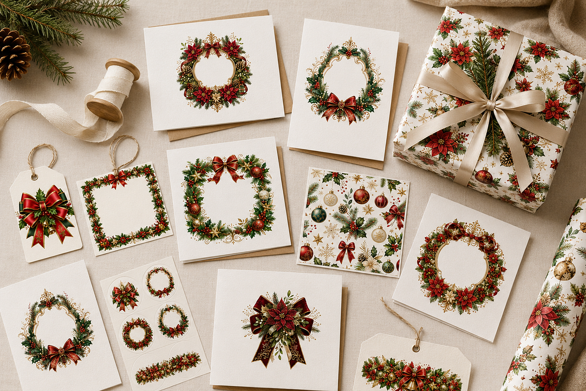 50 Christmas frames borders ribbons, a Decorative Illustration by HeavensStar (Photo 7 of 8)
