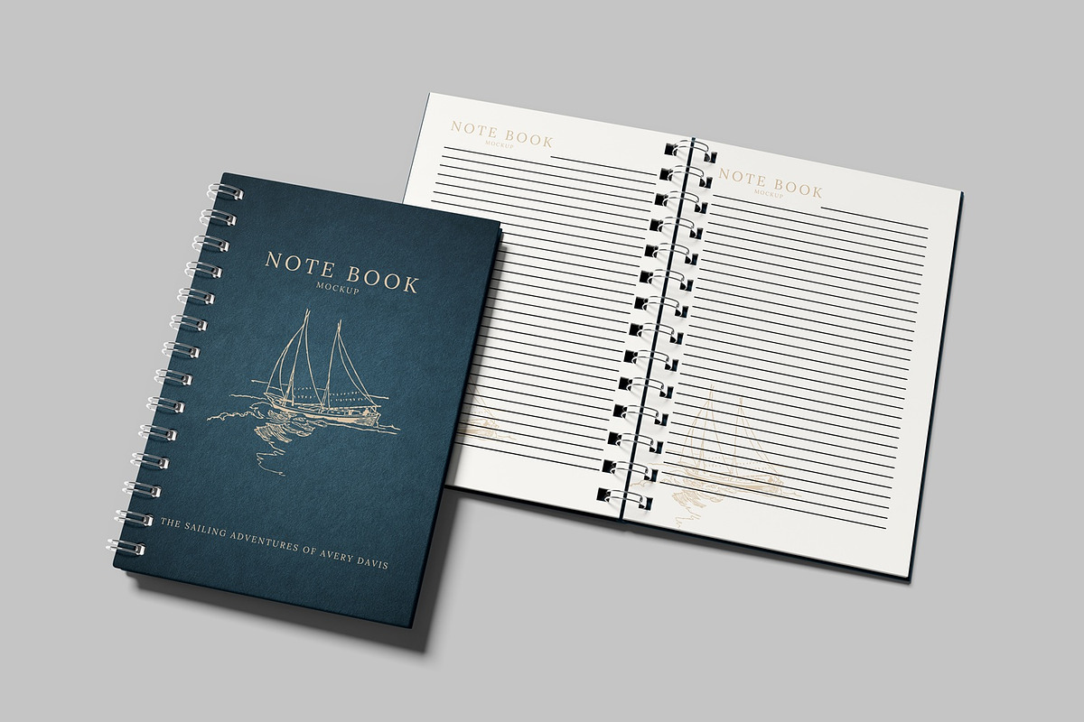 Notebook Mockup Notebook, a Books & Magazine Mockup by seramoe (Photo 2 of 5)
