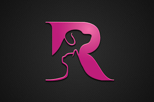 R Letter Pet Logo