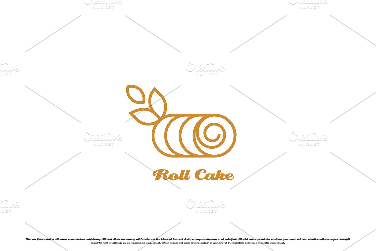 Roll Cake Logo Design Illustration, a Branding & Logo Template by Morvana Crew