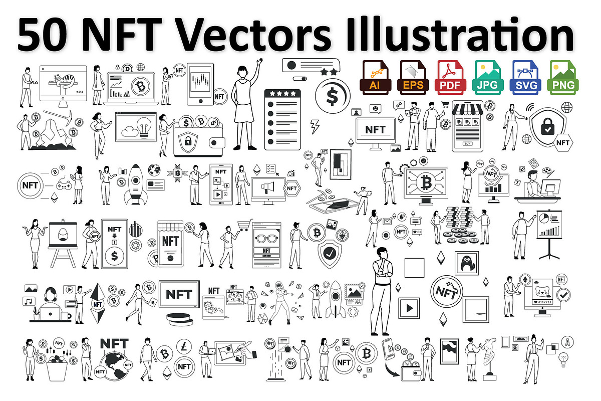 NFT Illustration –Digital Collectors, an Illustration by Vector Portal (Photo 1 of 4)