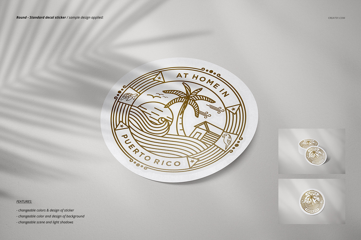 Decals Stickers Mockup Set, a Merchandise Mockup by creatsy5 (Photo 11 of 24)