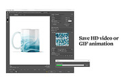 C-Handle Mug Animated Mockup 11oz, a Cups & Container Mockup by rebrandy (Thumbnail 9 of 13)