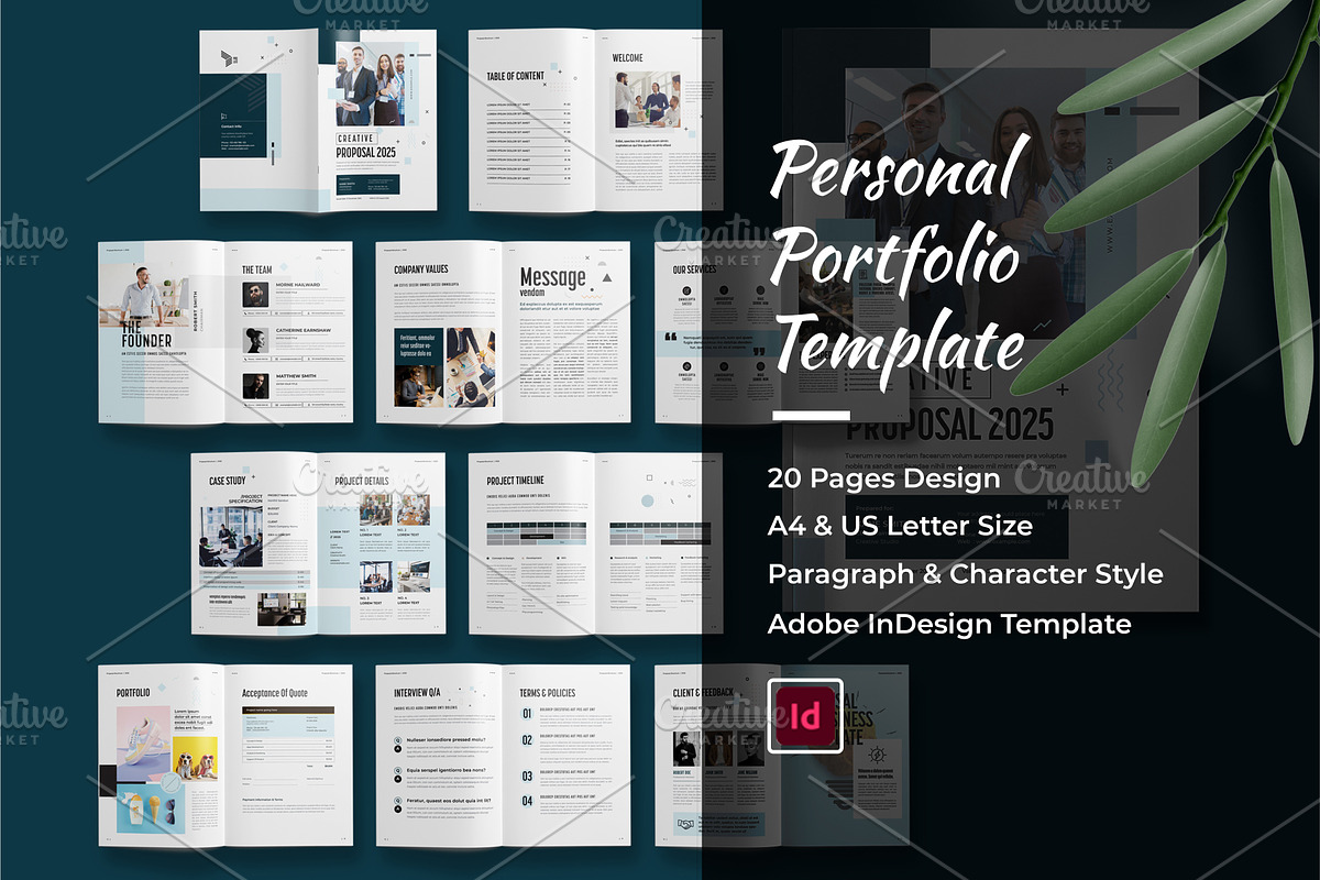 Portfolio Brochure Template, a Brochure Template by Cristal Pioneer (Photo 1 of 5)