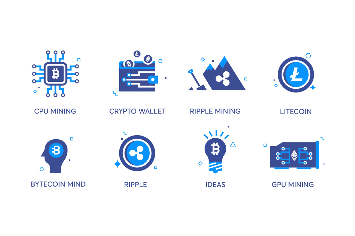 44 Blockchain Cryptocurrency Icons, an Icon by kucingklawu (Photo 6 of 7)
