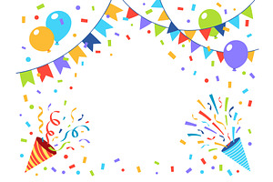 Popper party banner. Festival, an Object Illustration by LadadikArt