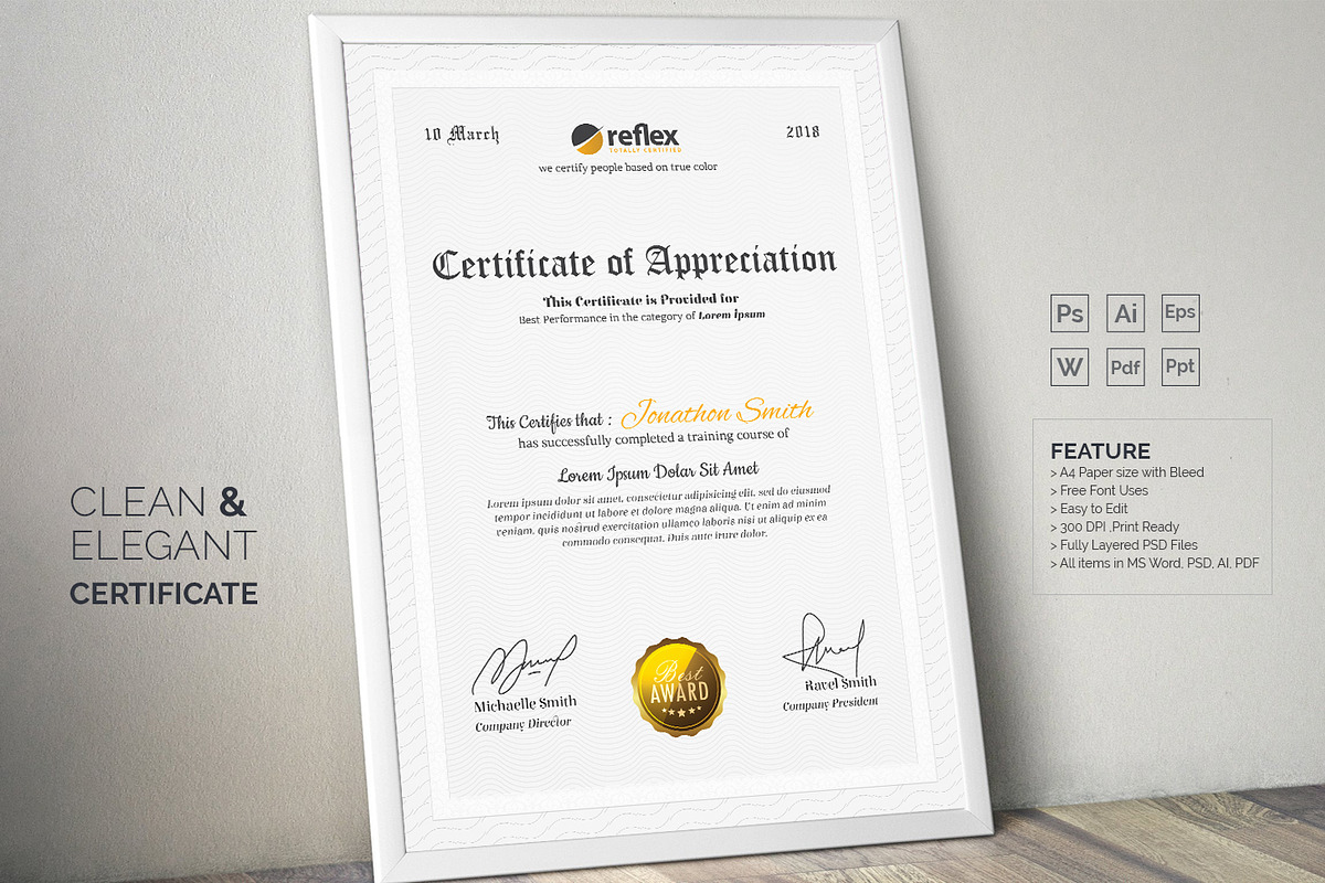 Certificate, a Stationery Template by deviserpark (Photo 7 of 8)