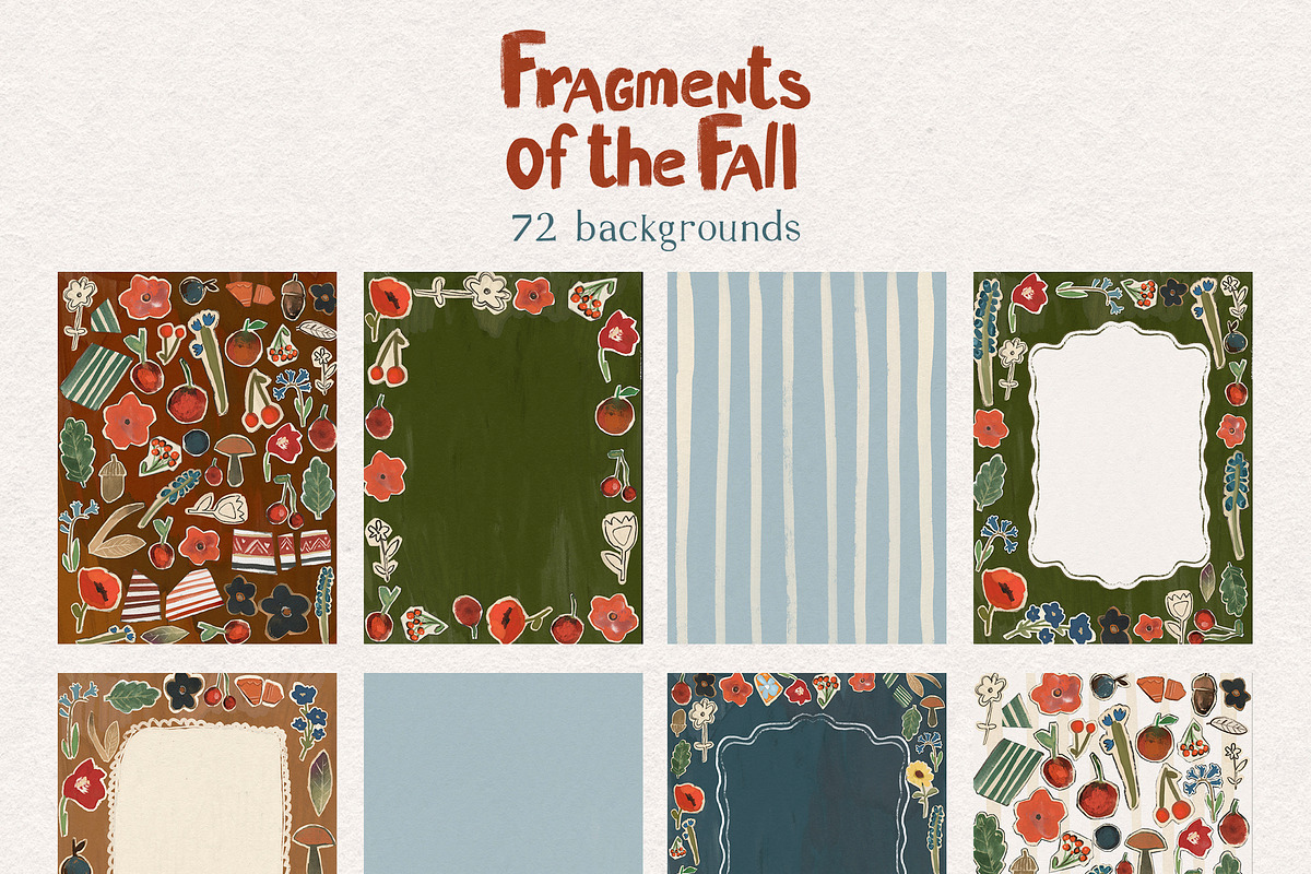 Fall Cottagecore Frames Backgrounds, a Decorative Illustration by whiteheartdesign (Photo 5 of 22)