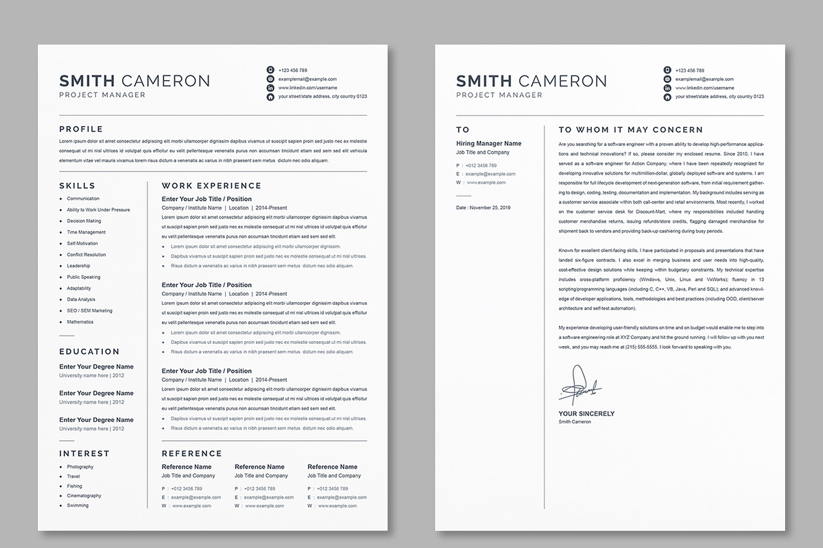 JOB WINNING RESUME - 50 TEMPLATES, a Resume Template by ResumeInventor (Photo 21 of 184)