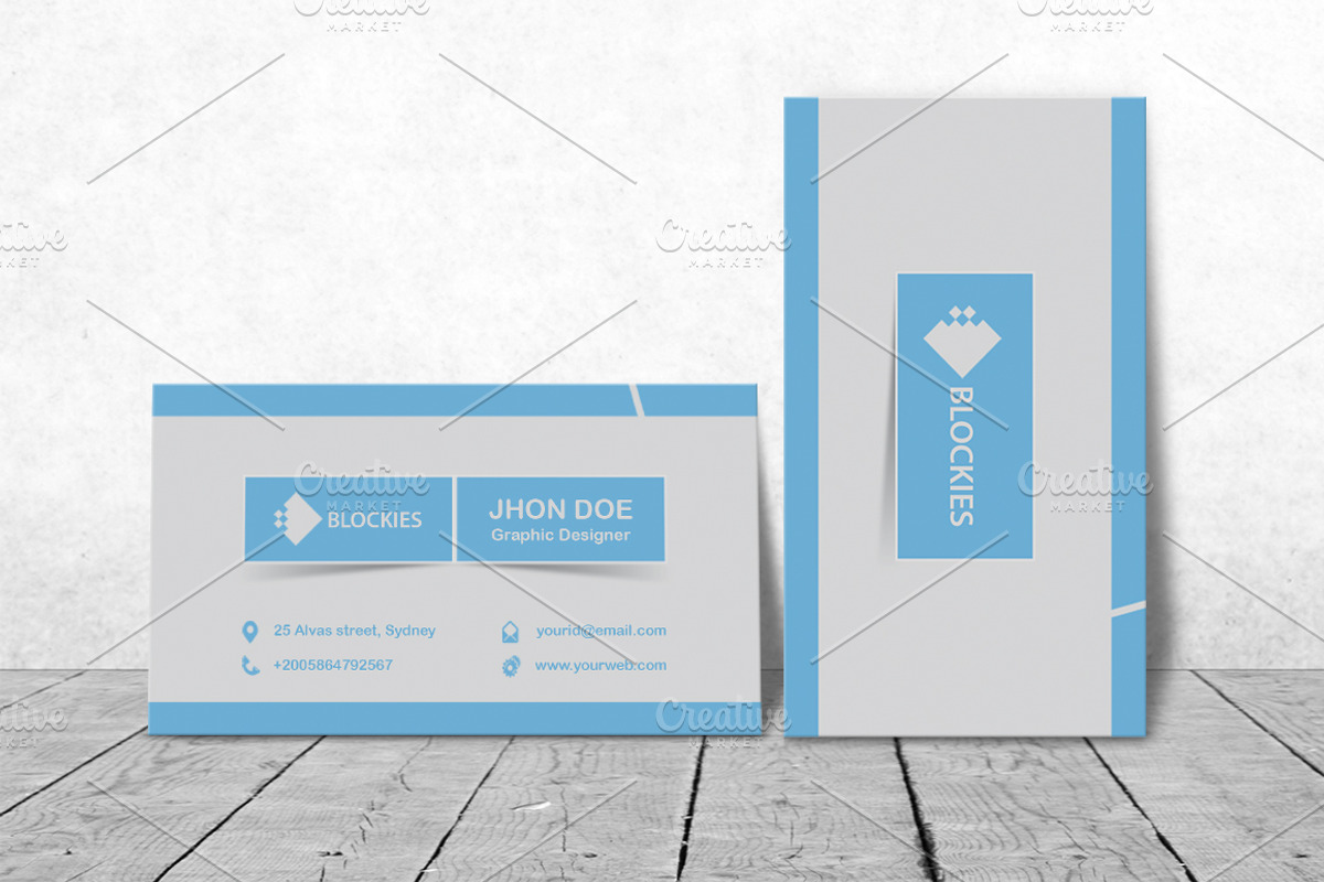 Simple & Clean Business Card, a Business Card Template by Pentaclay (Photo 1 of 5)