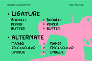 Grunes - Handwritten Display Font, a Handwritten Font by Cruizy & Co (Thumbnail 6 of 9)